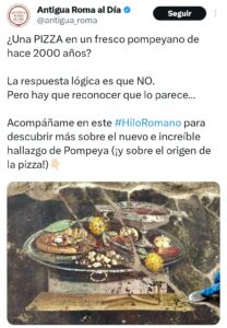 Aparece un posible antepasado de la pizza en Pompeya 